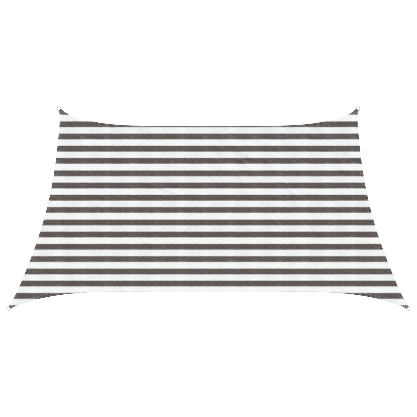Sunshade Sail Light Grey and White 3 / 4 x 2 m HDPE