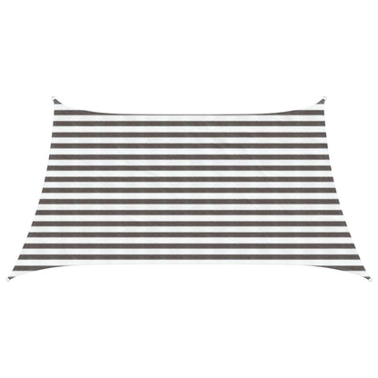 Sunshade Sail Light Grey and White 3 / 4 x 2 m HDPE