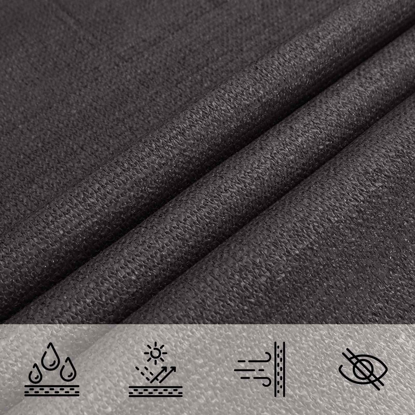 Sunshade Sail Anthracite 2.5 x 6 m HDPE