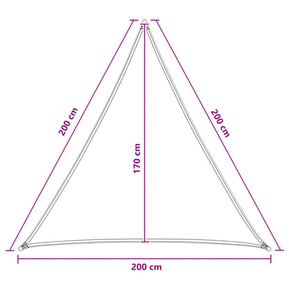 Sunshade Sail 2 x 2 x 2 m HDPE