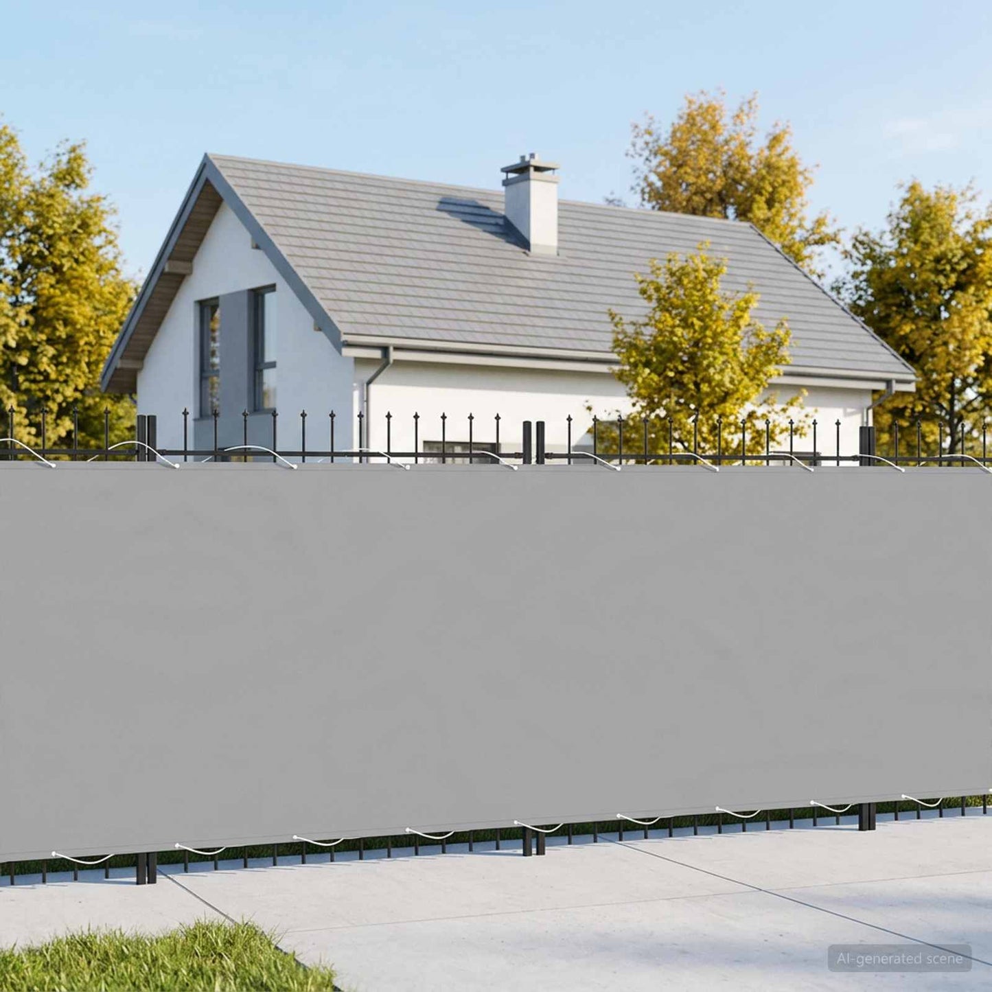 Balcony Privacy Screen 150 x 400 cm Fabric with PU Coated