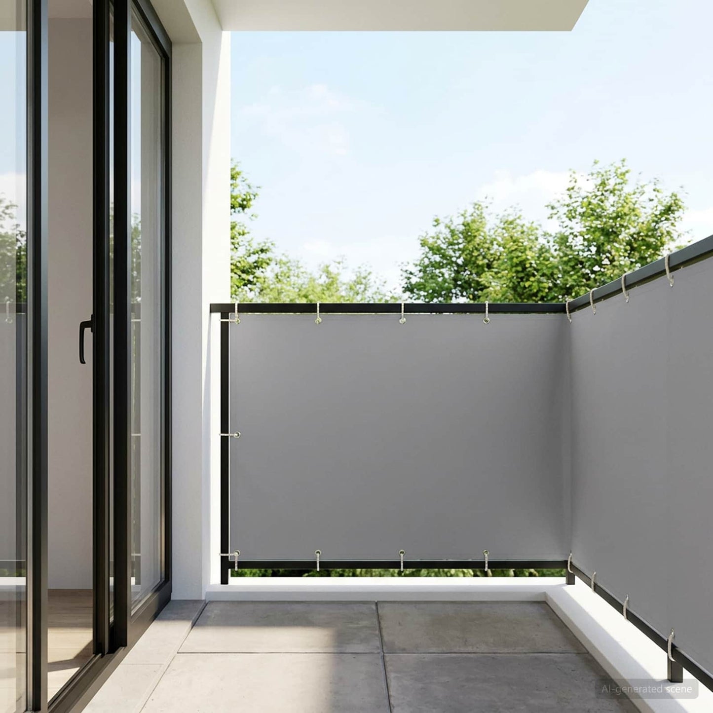 Balcony Privacy Screen 150 x 1000 cm Fabric with PU Coated