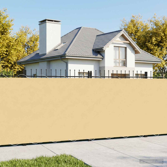 Balcony Privacy Screen 200 x 800 cm Fabric with PU Coated Sand