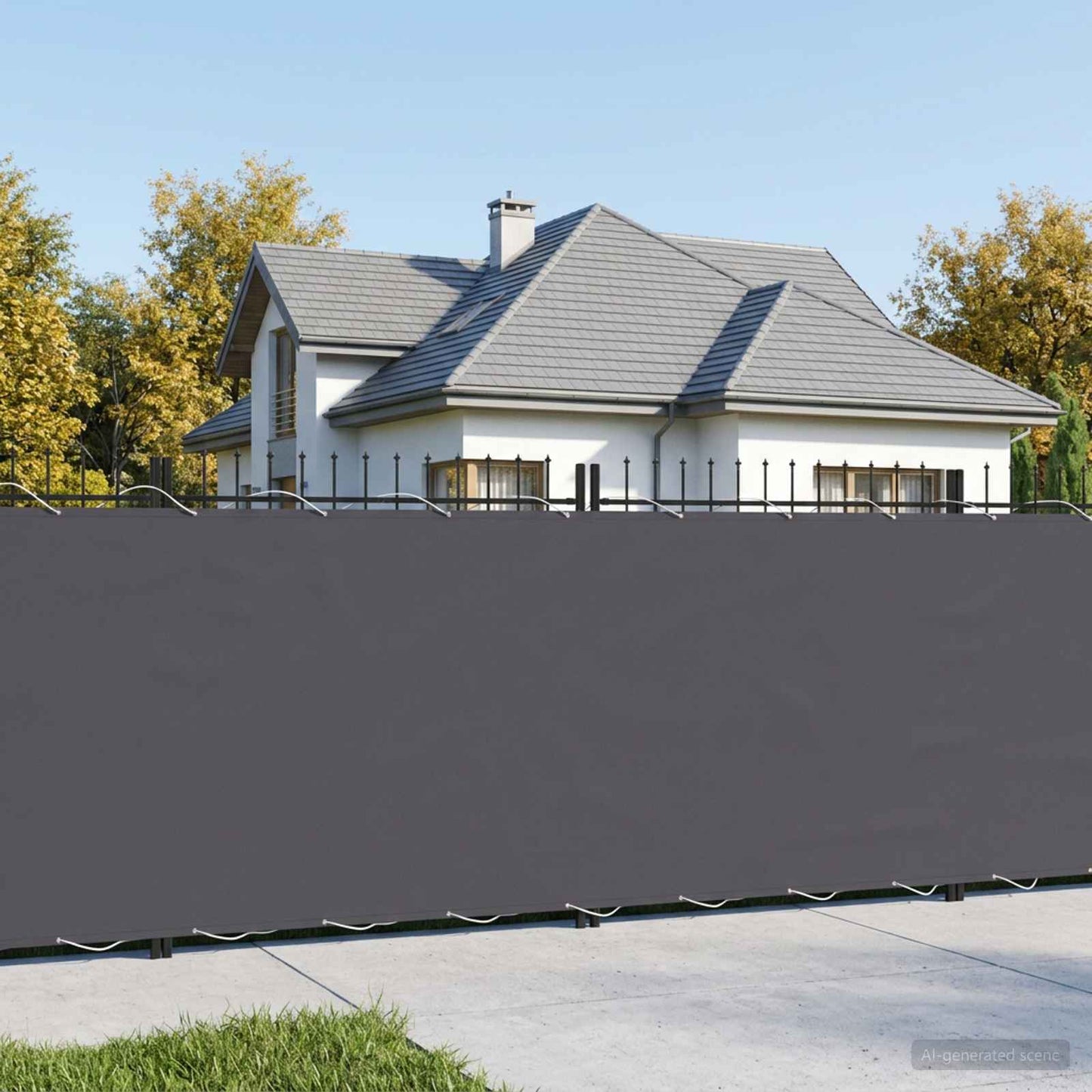 Balcony Privacy Screen 150 x 600 cm Fabric with PU Coated