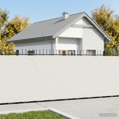 Balcony Privacy Screen 150 x 600 cm Fabric with PU Coated White