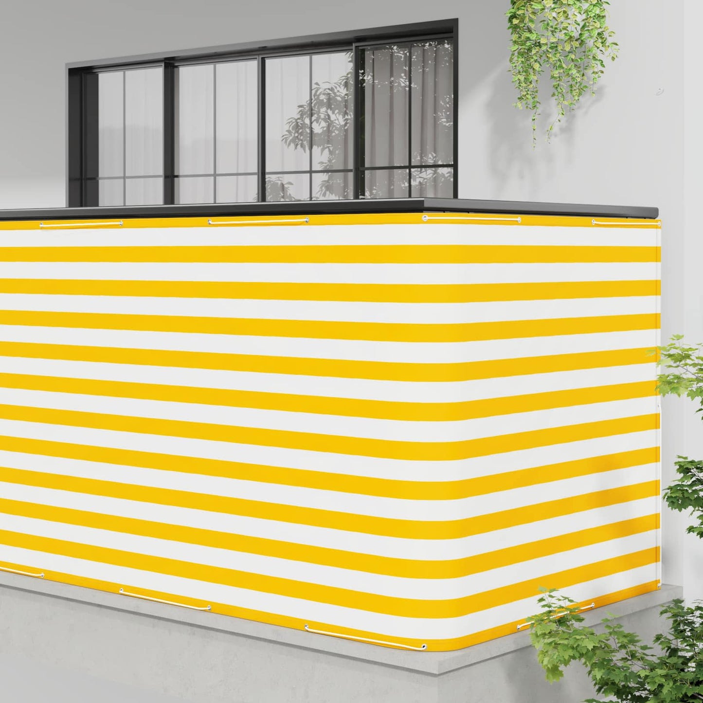 Balcony Privacy Screen 150 x 200 cm Fabric with PU Coated
