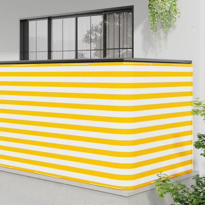 Balcony Privacy Screen 150 x 500 cm Fabric with PU Coated