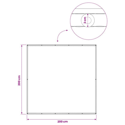 Balcony Privacy Screen 200 x 200 cm Fabric with PU Coated