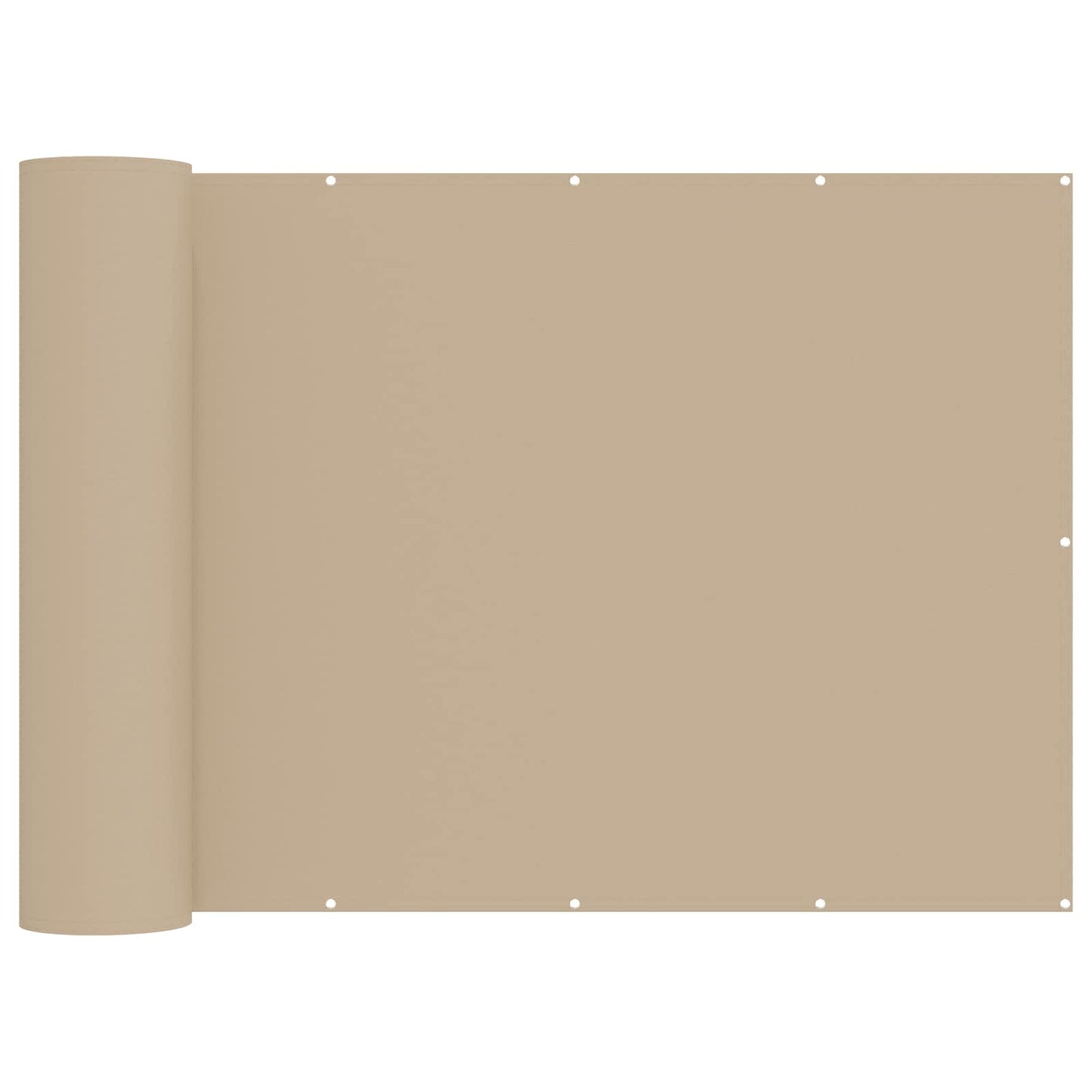 Balcony Privacy Screen 180 x 200 cm Fabric with PU Coated Beige