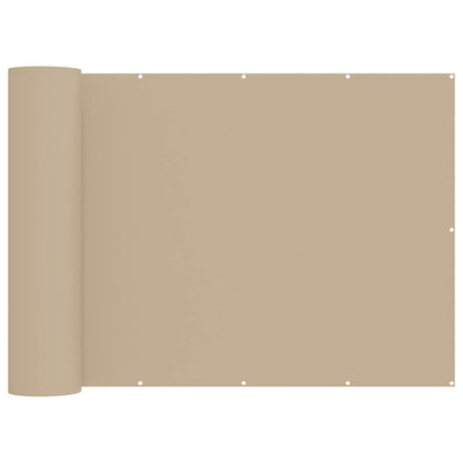 Balcony Privacy Screen 180 x 300 cm Fabric with PU Coated Beige