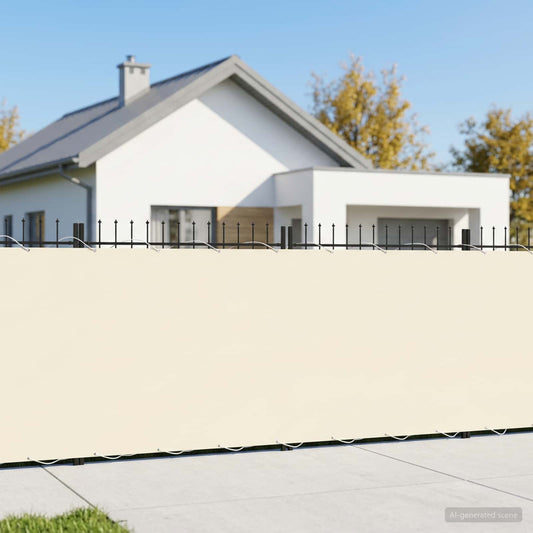 Balcony Privacy Screen 200 x 700 cm Fabric with PU Coated Cream