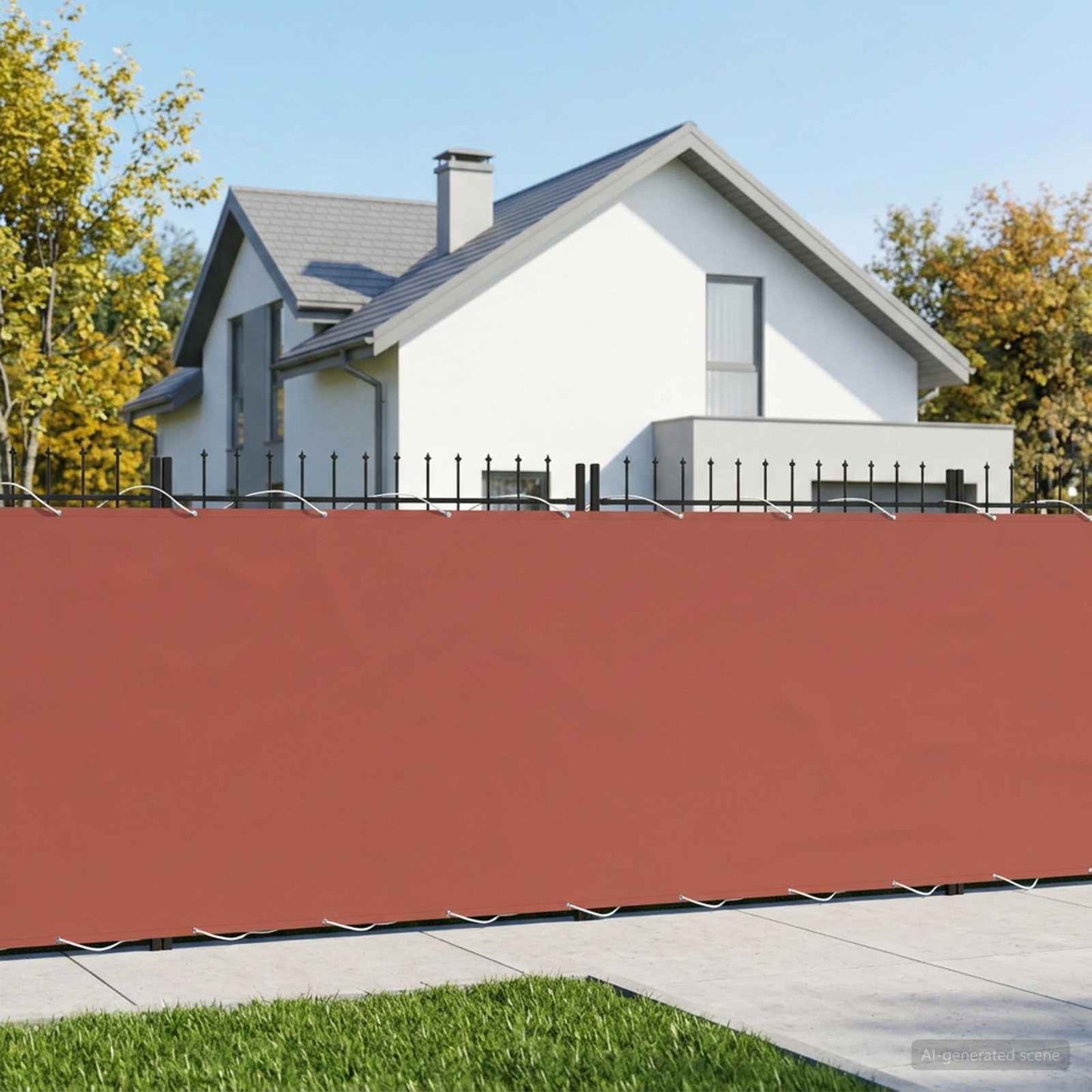 Balcony Privacy Screen 150 x 600 cm Fabric with PU Coated