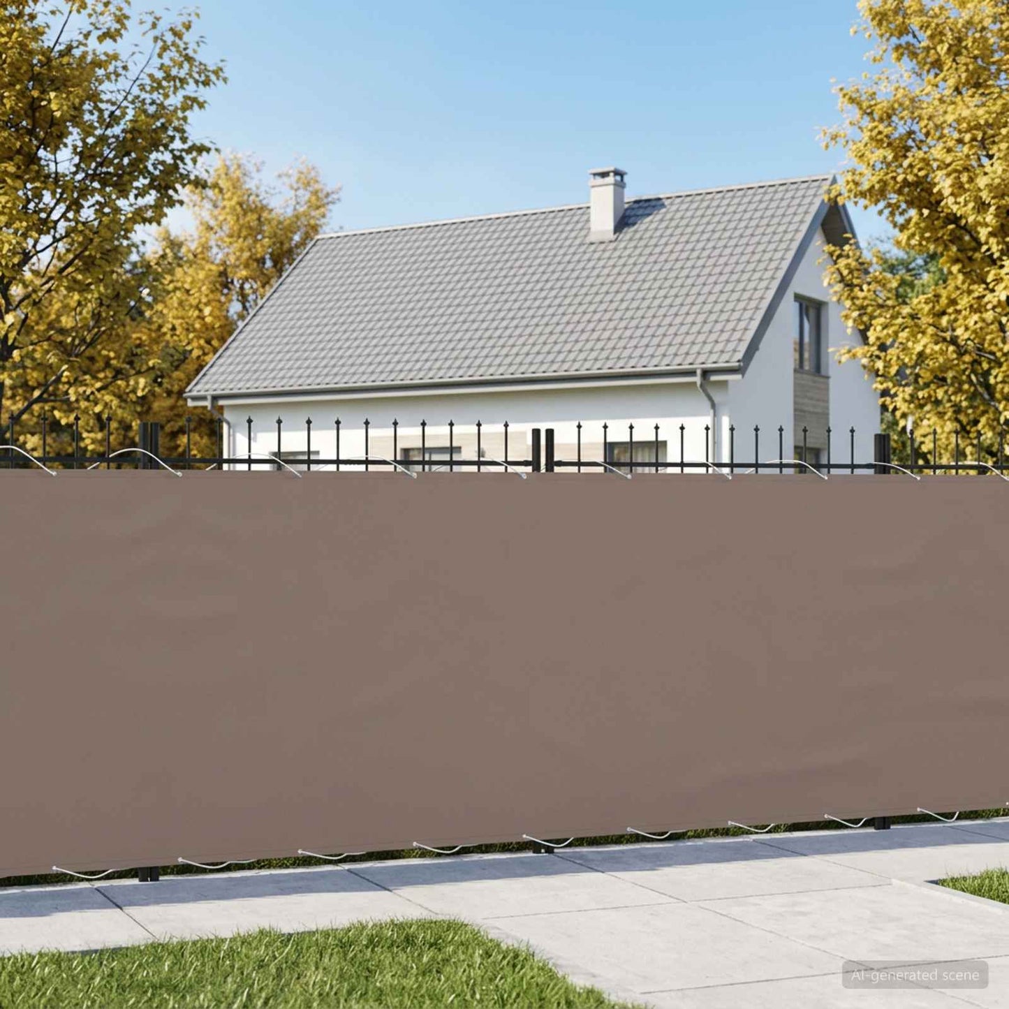 Balcony Privacy Screen 150 x 300 cm Fabric with PU Coated Taupe