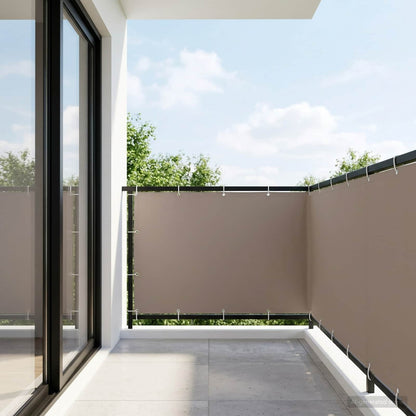 Balcony Privacy Screen 150 x 700 cm Fabric with PU Coated Taupe