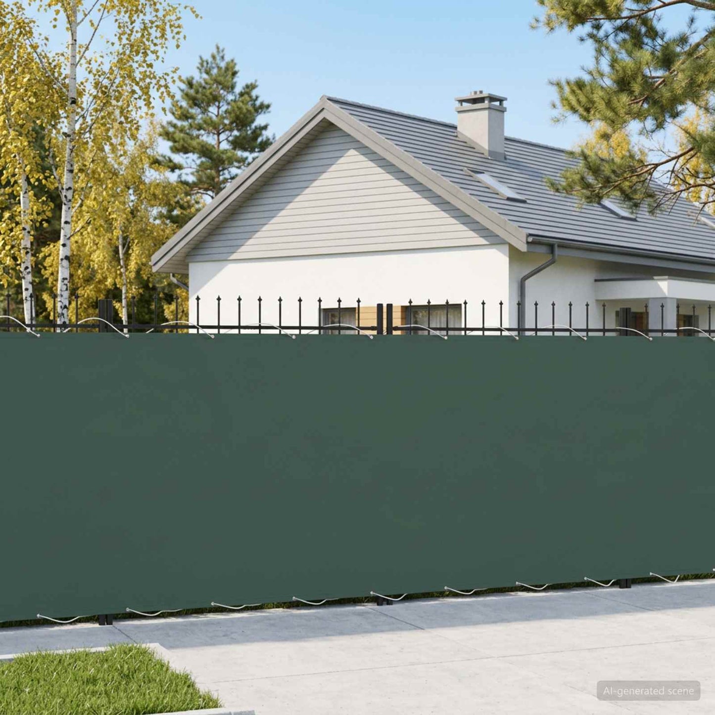 Balcony Privacy Screen 200 x 400 cm Fabric with PU Coated