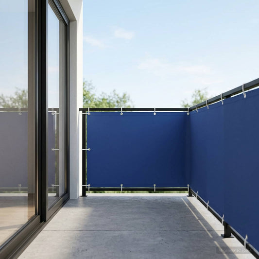 Balcony Privacy Screen 150 x 700 cm Fabric with PU Coated Blue