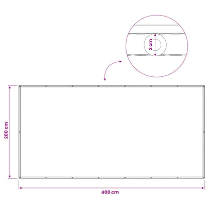Balcony Privacy Screen 200 x 400 cm Fabric with PU Coated Blue