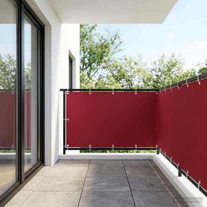 Balcony Privacy Screen 150 x 300 cm Fabric with PU Coated Red