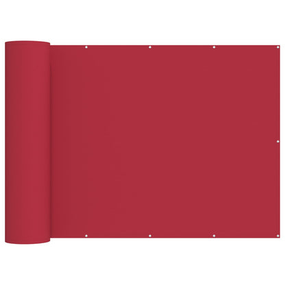 Balcony Privacy Screen 150 x 700 cm Fabric with PU Coated Red