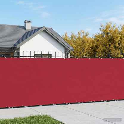 Balcony Privacy Screen 180 x 1000 cm Polyester Red