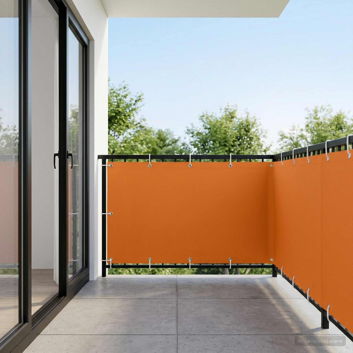Balcony Privacy Screen 150 x 700 cm Fabric with PU Coated