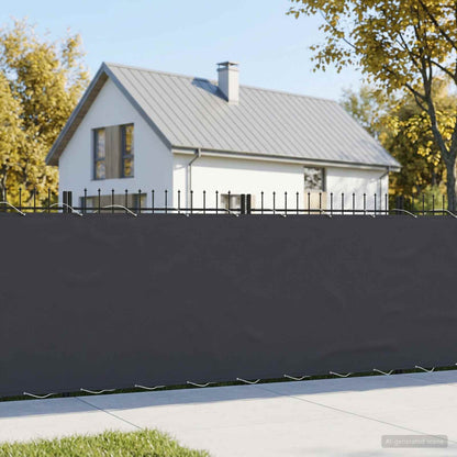 Balcony Privacy Screen 150 x 700 cm Fabric with PU Coated Black