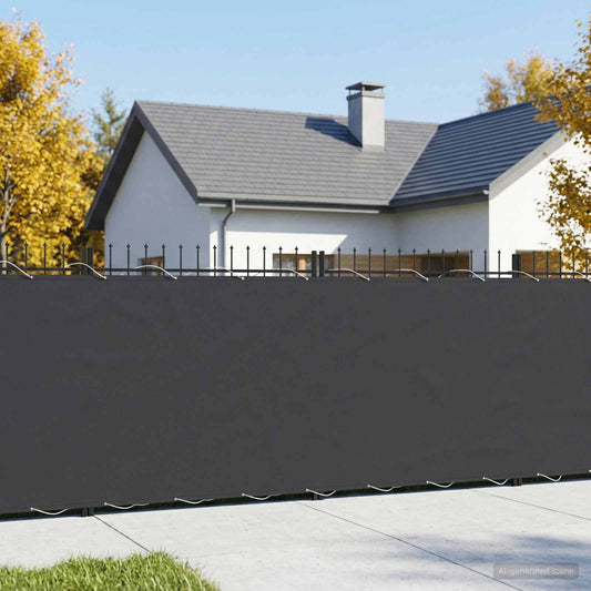 Balcony Privacy Screen 200 x 800 cm Fabric with PU Coated Black