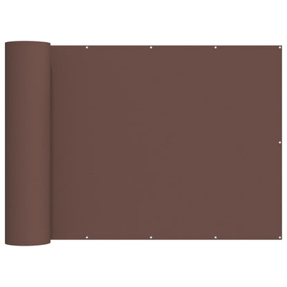 Balcony Privacy Screen 150 x 400 cm Fabric with PU Coated Brown