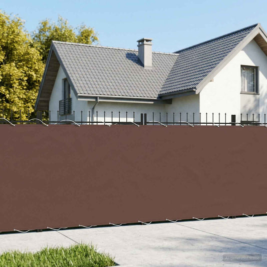 Balcony Privacy Screen 180 x 800 cm Fabric with PU Coated Brown