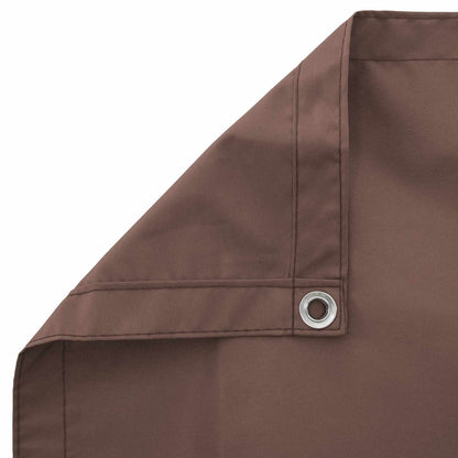 Balcony Privacy Screen 180 x 600 cm Fabric with PU Coated Brown