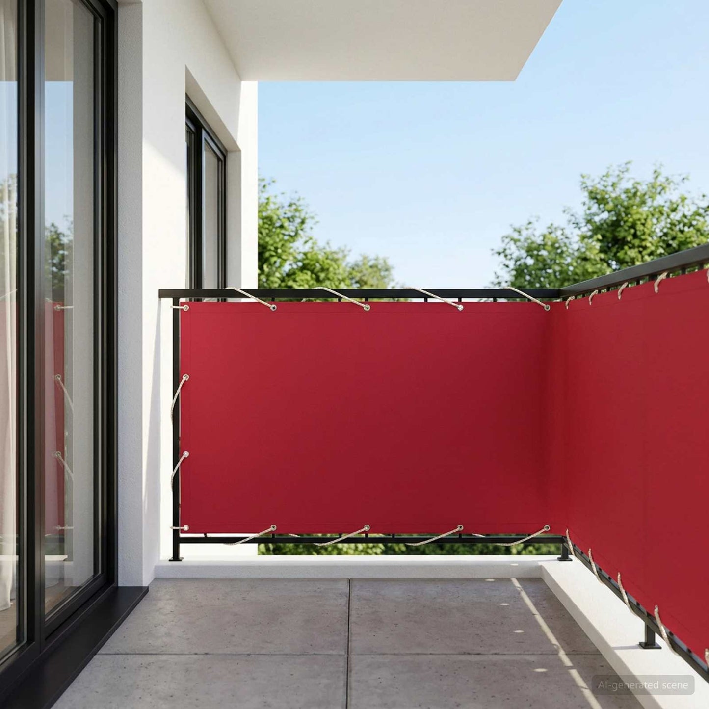 Balcony Privacy Screen 150 x 500 cm Fabric with PU Coated