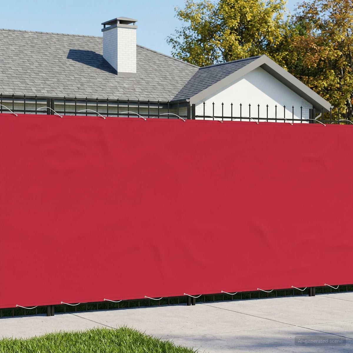 Balcony Privacy Screen 180 x 1000 cm Polyester Burgundy
