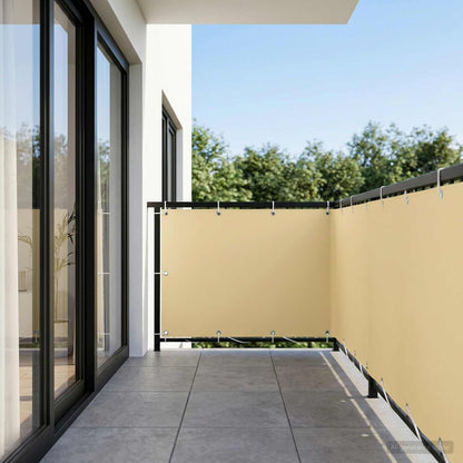 Balcony Privacy Screen 1.2 x 15 m Fabric with PU Coated Beige