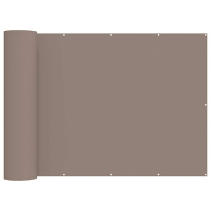 Balcony Privacy Screen 1.2 x 15 m Fabric with PU Coated Taupe