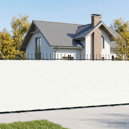 Balcony Privacy Screen 1.2 x 25 m Fabric with PU Coated White