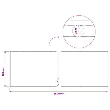 Balcony Privacy Screen 1.2 x 25 m Fabric with PU Coated White