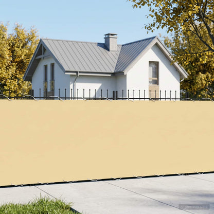 Balcony Privacy Screen 1.2 x 25 m Fabric with PU Coated Beige