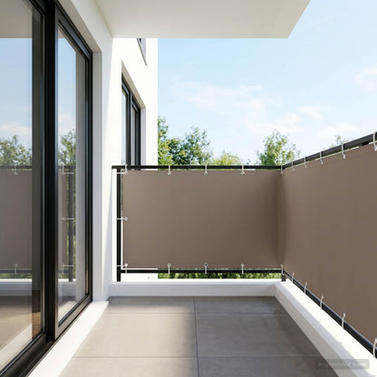 Balcony Privacy Screen 1.2 x 25 m Fabric with PU Coated Taupe