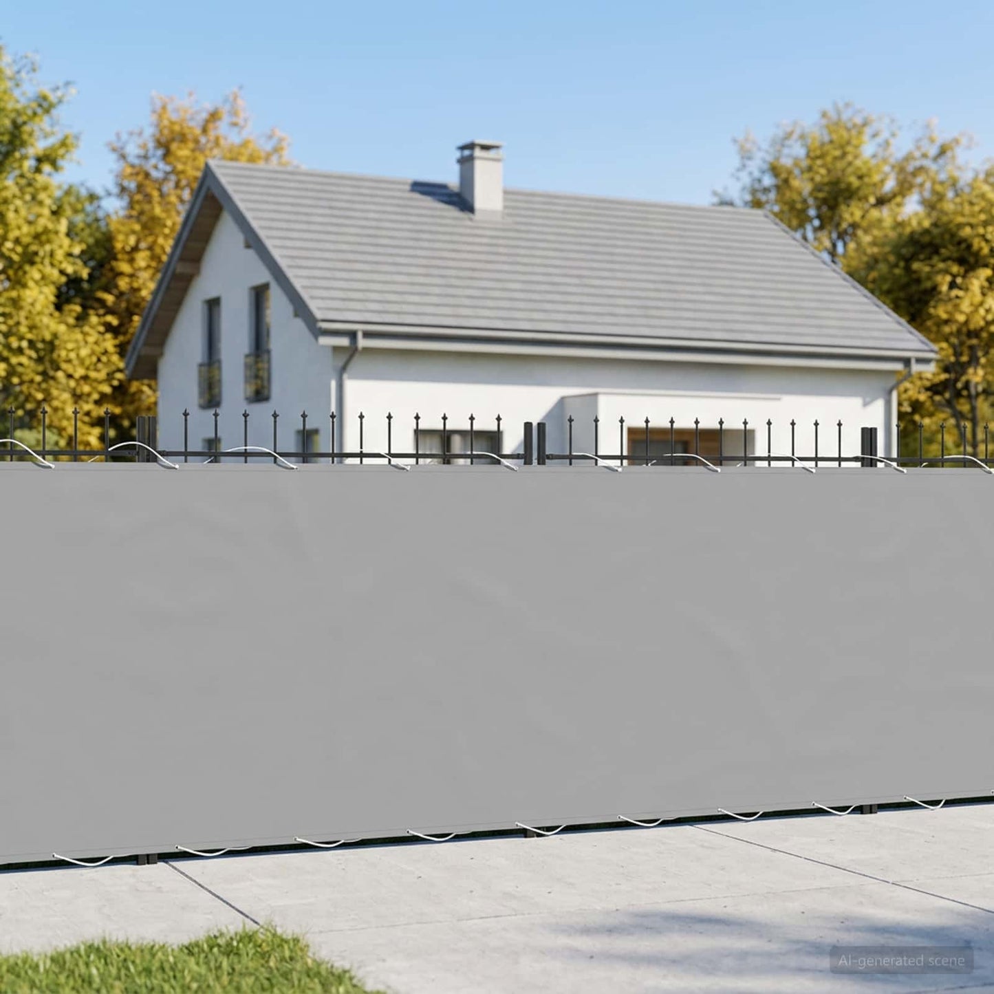 Balcony Privacy Screen 1.5 x 15 m Fabric with PU Coated