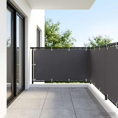 Balcony Privacy Screen 1.5 x 15 m Fabric with PU Coated
