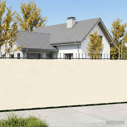 Balcony Privacy Screen 1.5 x 15 m Fabric with PU Coated Cream