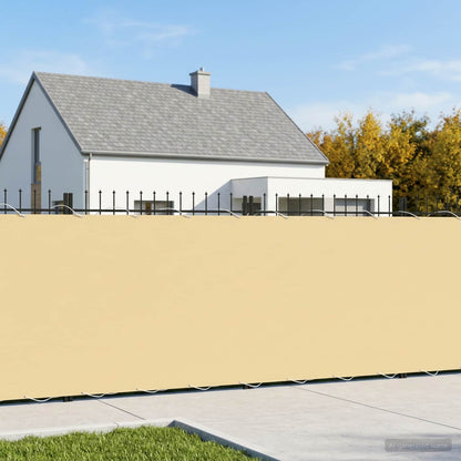 Balcony Privacy Screen 1.5 x 25 m Fabric with PU Coated Beige