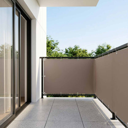 Balcony Privacy Screen 1.5 x 25 m Fabric with PU Coated Taupe