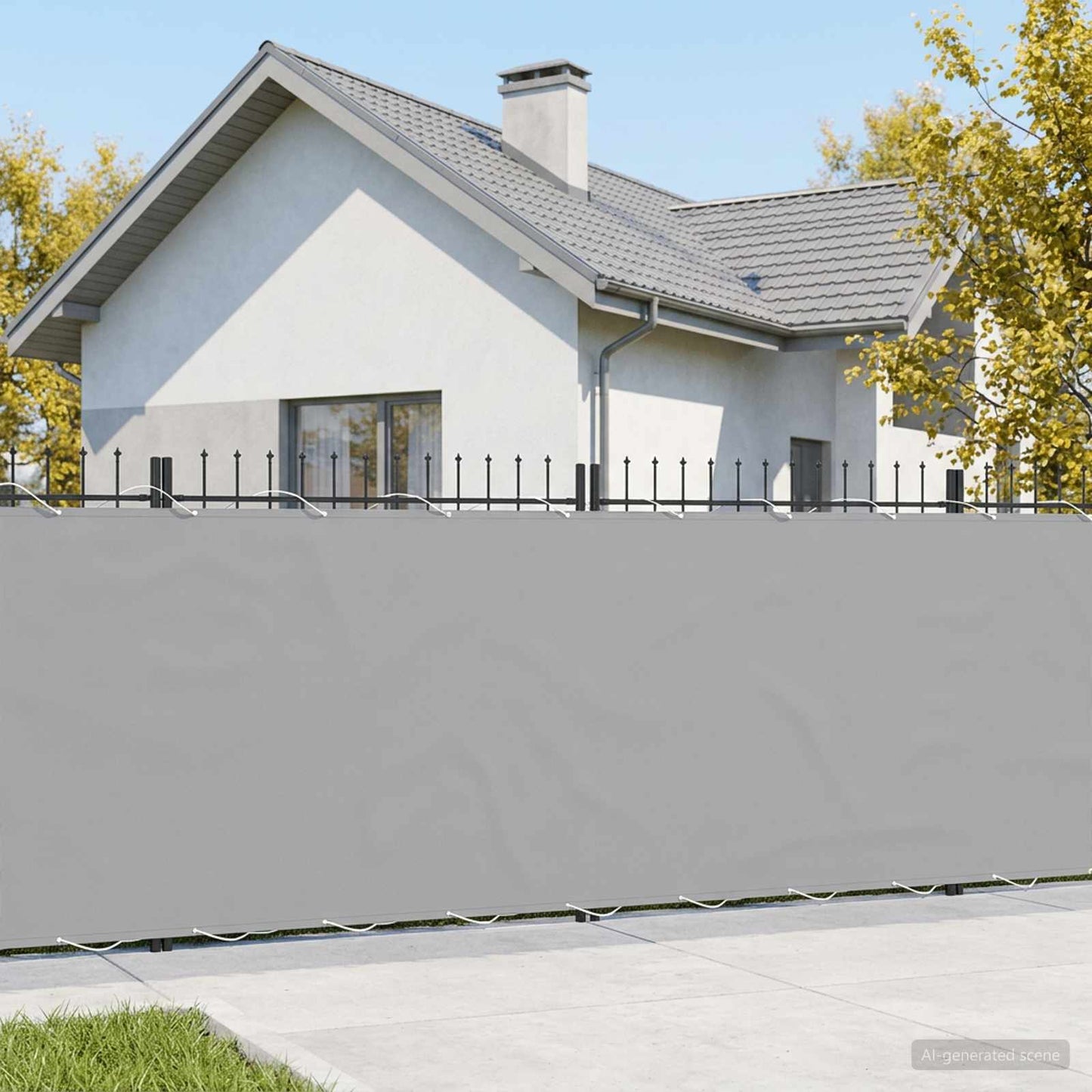 Balcony Privacy Screen 1.8 x 15 m Fabric with PU Coated