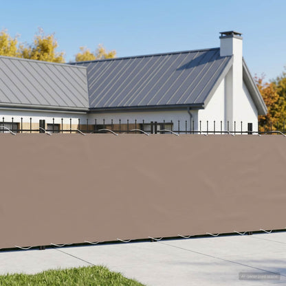 Balcony Privacy Screen 1.8 x 15 m Fabric with PU Coated Taupe