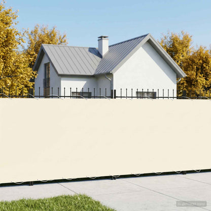 Balcony Privacy Screen 1.8 x 25 m Fabric with PU Coated Cream