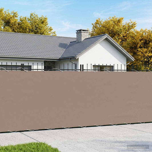 Balcony Privacy Screen 1.8 x 25 m Fabric with PU Coated Taupe