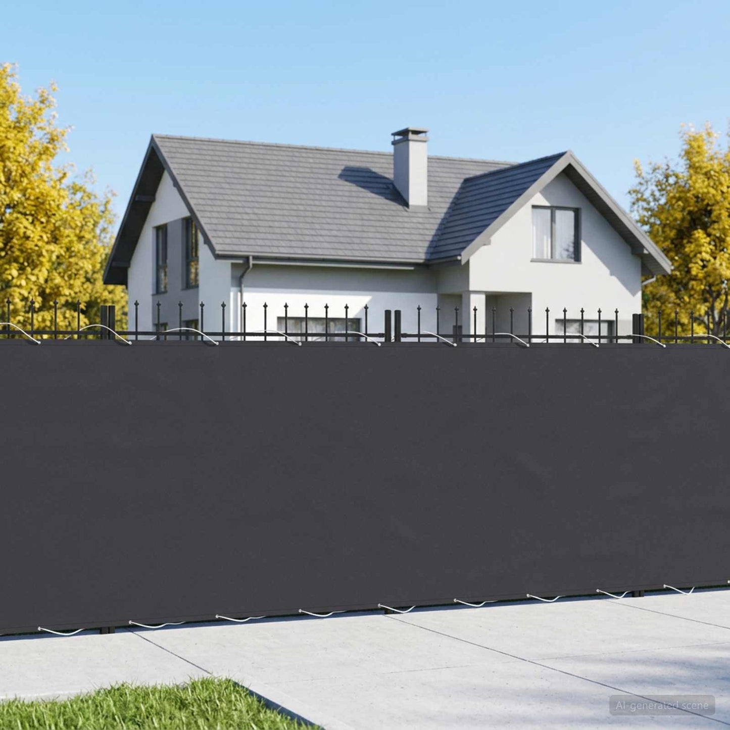 Balcony Privacy Screen 1.8 x 25 m Fabric with PU Coated Black