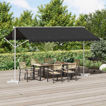 Free Standing Awning 4 x 3 m Polyester Anthracite