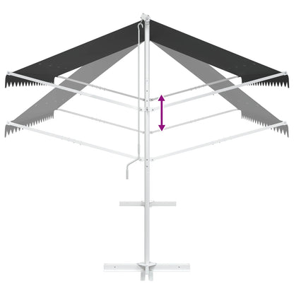 Free Standing Awning 4 x 3 m Polyester Anthracite